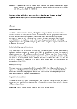 Adapting small businesses against flooding