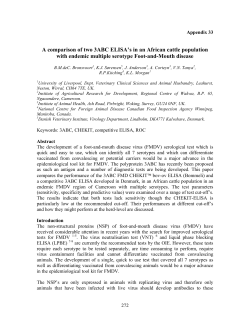 A comparison of two 3ABC ELISA`s in an African cattle