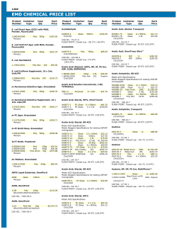 EMD CHEMICAL PRICE LIST