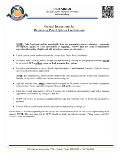 General Instructions for Requesting Parcel Split or Combination