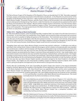 The Daughters of The Republic of Texas