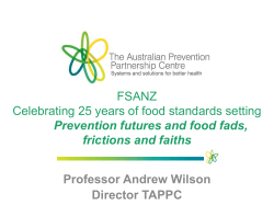 Prevention futures and food fads, frictions and faiths