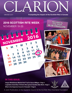 Clarion Magazine - Winter 2017 - Scottish Rite Charitable Foundation