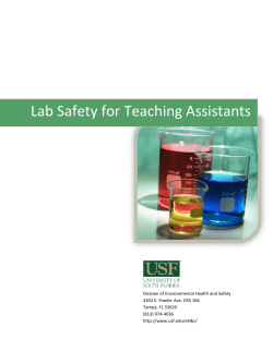 Lab Safety for Teaching Assistants