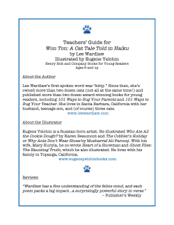 Teachers` Guide for Won Ton: A Cat Tale Told in Haiku