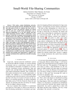 Small-World File-Sharing Communities