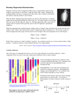 Burning Magnesium Demonstration - C7Chemistry