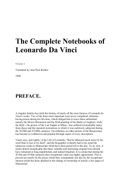 The Complete Notebooks of Leonardo Da Vinci