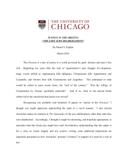 JUSTICE IN THE ORESTIA &ldquo;THE LOST JURY