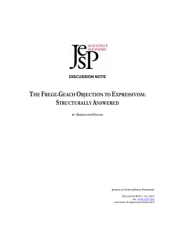 The Frege-Geach Objection to Expressivism: Structurally