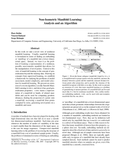 Non-Isometric Manifold Learning: Analysis and an Algorithm