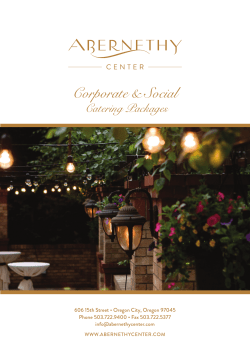 Abernethy Events Menu 2011