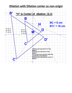 Dilation with Dilation center as non-origin