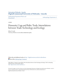 Hanseatic Cogs and Baltic Trade - DigitalCommons@University of