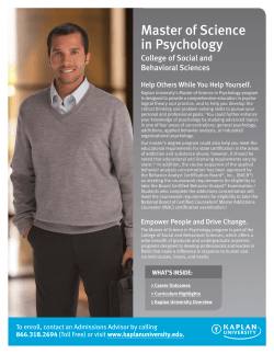 Master of Science in Psychology