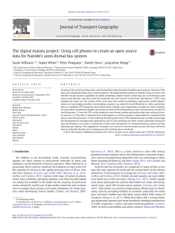 The digital matatu project: Using cell phones to create an open