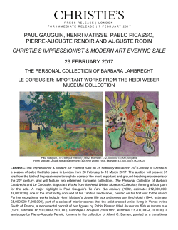 PAUL GAUGUIN, HENRI MATISSE, PABLO PICASSO, PIERRE