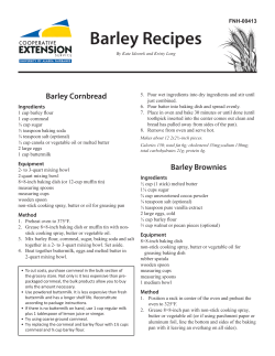 Barley Recipes - University of Alaska Fairbanks