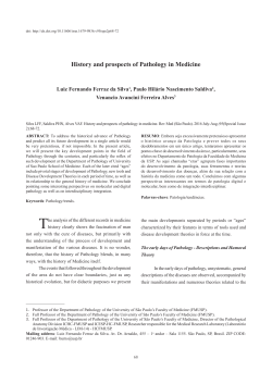 History and prospects of Pathology in Medicine