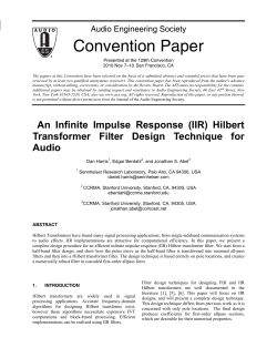 (IIR) Hilbert Transformer Filter Design Technique for Audio