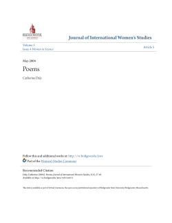 Poems - Virtual Commons - Bridgewater State University
