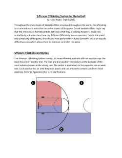 3-Person Officiating System for Basketball Official`s Positions and