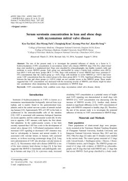 Serum serotonin concentration in lean and obese dogs with