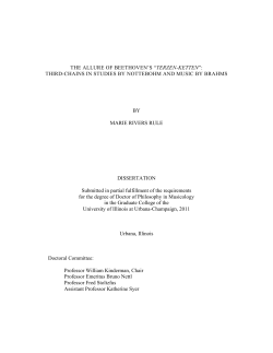 THE ALLURE OF BEETHOVEN`S “TERZEN