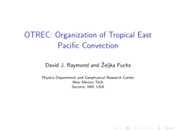 OTREC: Organization of Tropical East Pacific Convection