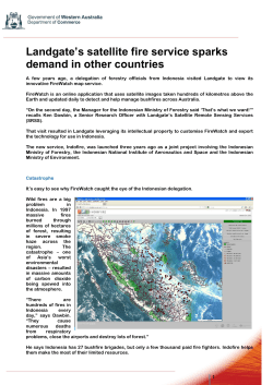 Landgate`s satellite fire service sparks demand in other countries