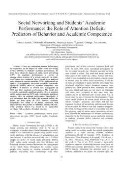 Social Networking and Students` Academic Performance