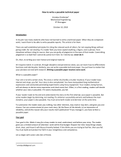 How to write a passable technical paper