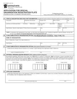 PennDOT Form MV-904SP - Pennsylvania Resources Council