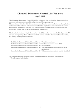 Chemical Substances Control List Ver.2.0-a