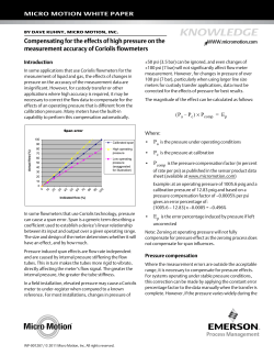 Compensating for the effects of high pressure on the