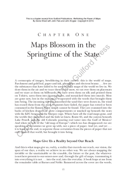Maps Blossom in the Springtime of the State