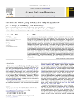 Accident Analysis and Prevention Determinants behind
