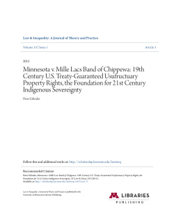 Minnesota v. Mille Lacs Band of Chippewa: 19th Century U.S. Treaty