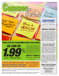 Common Cents &ndash; 1st Qtr 2017