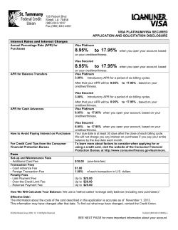 8.95% 17.95% 8.95% 17.95% - St. Tammany Federal Credit Union
