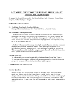 Loyalist? - The Hudson River Valley Institute