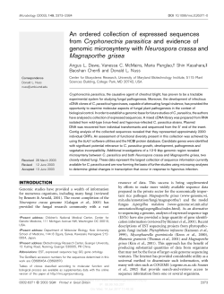 An ordered collection of expressed sequences from Cryphonectria
