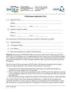 D4 Developers Application Form 1. a) Registered