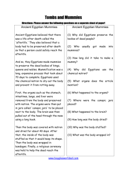 Tombs and Mummies