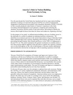 America`s Role In Nation-Building: From Germany to Iraq