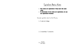 Equivalent Ratios Notes