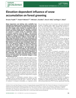 Elevation-dependent influence of snow accumulation on
