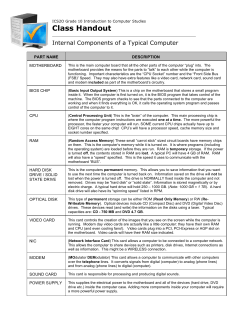 1-02h ICS2O - Internal Parts of a Computer
