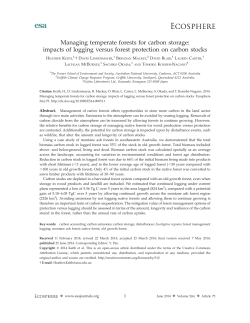 Managing temperate forests for carbon storage: Impacts of logging