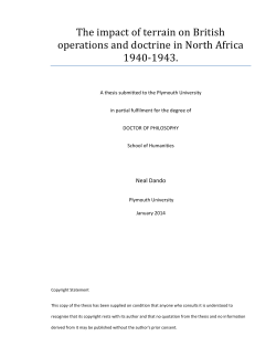 The impact of terrain on British operations and doctrine in North